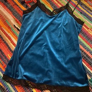 Velvet lace tank top